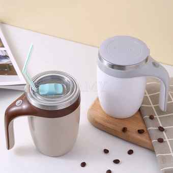 Cốc Khuấy Tự Động Pha Cafe, Sữa, Cốc Khuấy Tự Động 380ml Dùng Pin Lõi Inox 304 Không Gỉ Giữ Nhiệt Tốt
