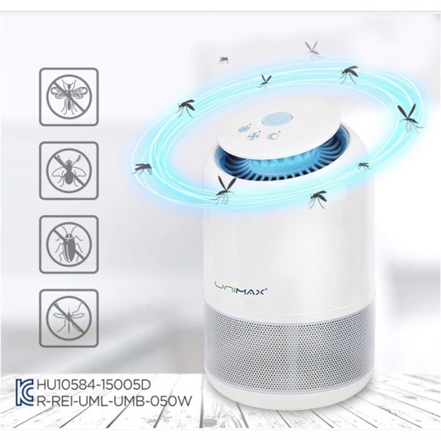 Đèn bắt muỗi thông minh bằng tia uv led bugs-killer unimax hàn quốc. hàng nội địa hàn quốc
