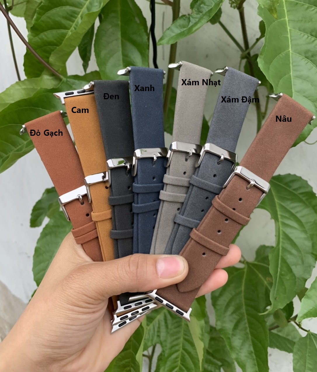 Dây đeo da apple watch đủ size 38-40-41-42-44-45 - dây mịn