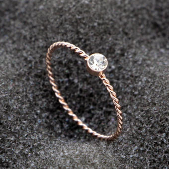 Nhẫn nữ titan kim cương xoắn vòng thời trang J1_306 - CAM KẾT KHÔNG BAY MÀU - BẢO HÀNH 12 THÁNG