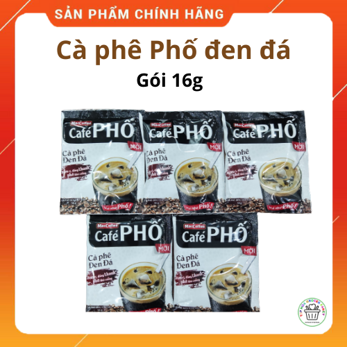 Café Phố hòa tan đen đá – combo 5 gói 16g