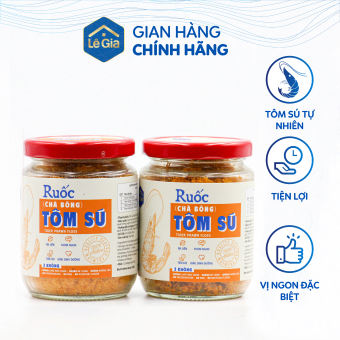 Combo 02 hũ Ruốc (chà bông) tôm sú Lê Gia