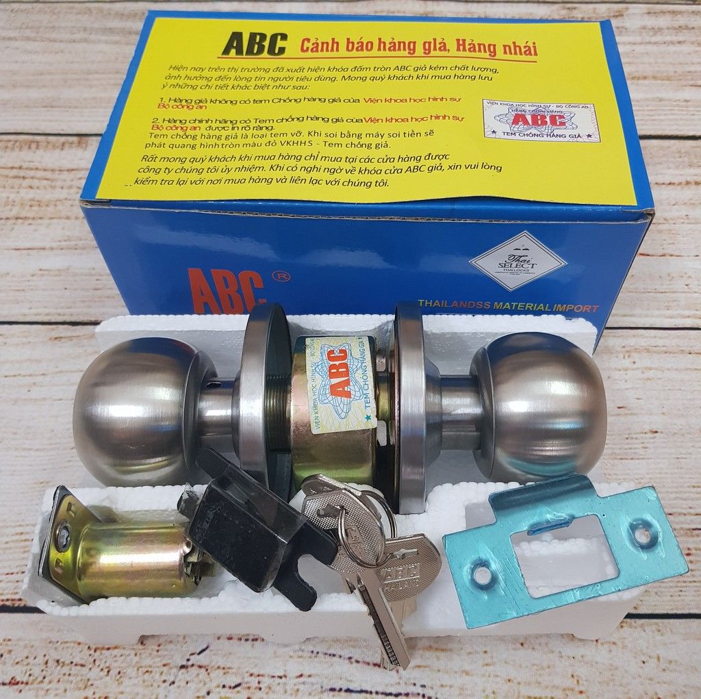 Khóa tay nắm tròn abc chính hãng