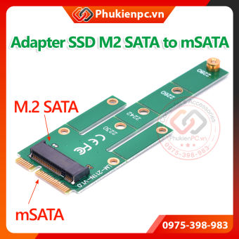 Adapter chuyển đổi SSD M2 SATA NGFF sang mSATA. sử dụng lắp đặt ổ cứng SSD M2 SATA cho máy tính PC, Laptop, cắm chân mSATA trên Mainboard