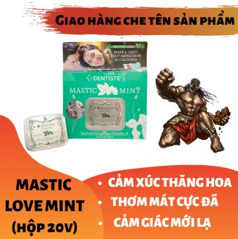 Kẹo phòng the DENTISTE MASTIC LOVE MINT Thái Lan cao cấp hương bạc hà tăng khoái cảm cho các cặp đôi (hộp 20 viên) - hàng chính hãng ( kẹo ngậm tình yêu lovemint l.ove bj thái lan the mát )