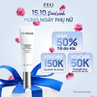 Kem dưỡng mắt FEG Plus EYE CREAM  - Kem dưỡng sáng và cấp ẩm chuyên sâu cho quầng thâm mắt