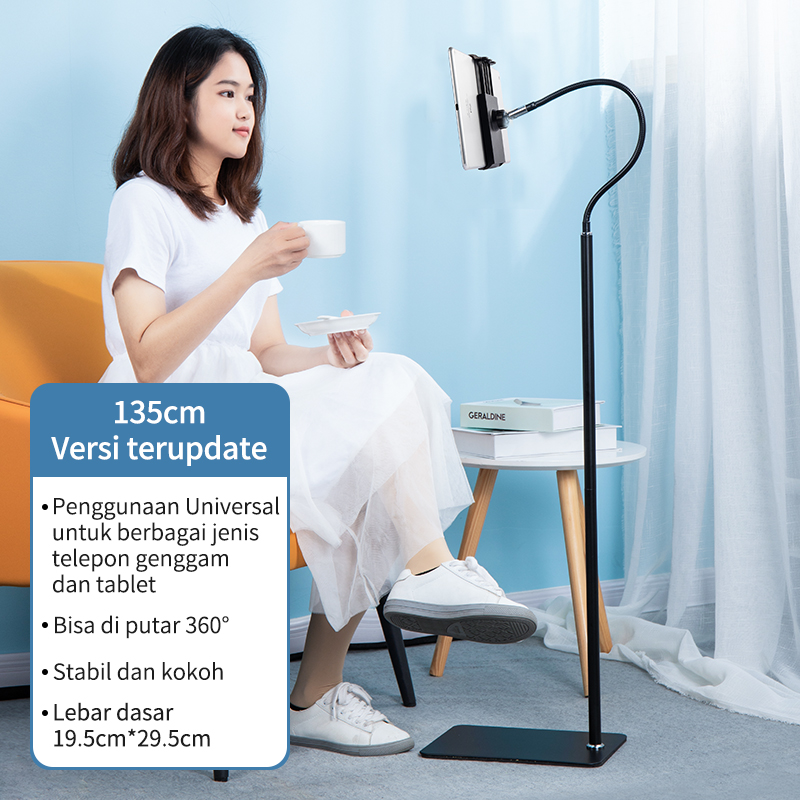 BASIKE Giá đỡ sàn có thể điều chỉnh Giá đỡ điện thoại có thể xoay 360 độ Giá đỡ giá đỡ âm nhạc Giá đỡ cho máy tính bảng Đối với giá đỡ điện thoại Ipad
