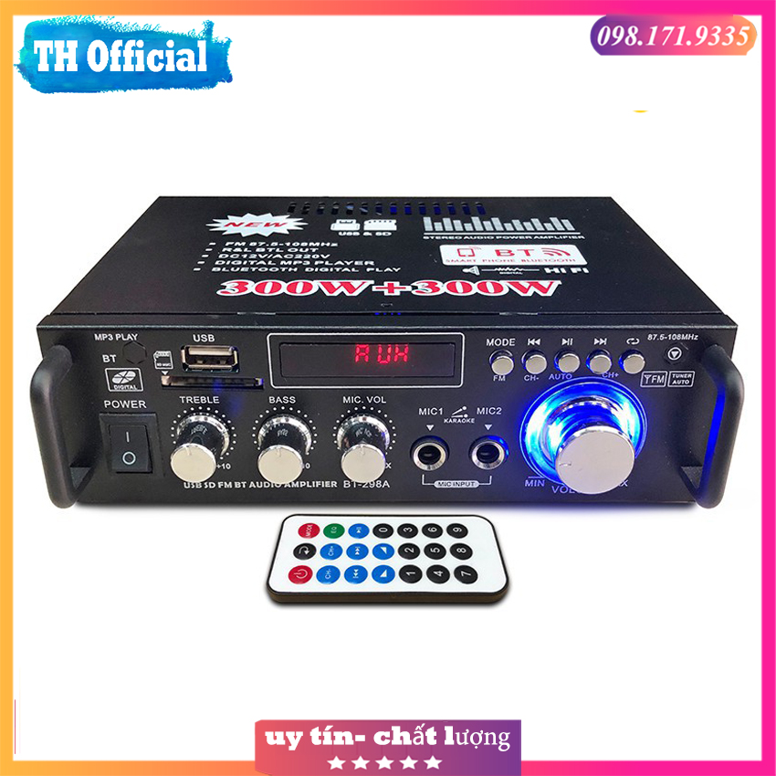 Amly Karaoke Mini Gia Đình, Amply Ly Giá Rẻ, Amly Mini Bluetooth BT-298A Cao Cấp, Chức Năng Đa Dạng BẢO HÀNH UY TÍN