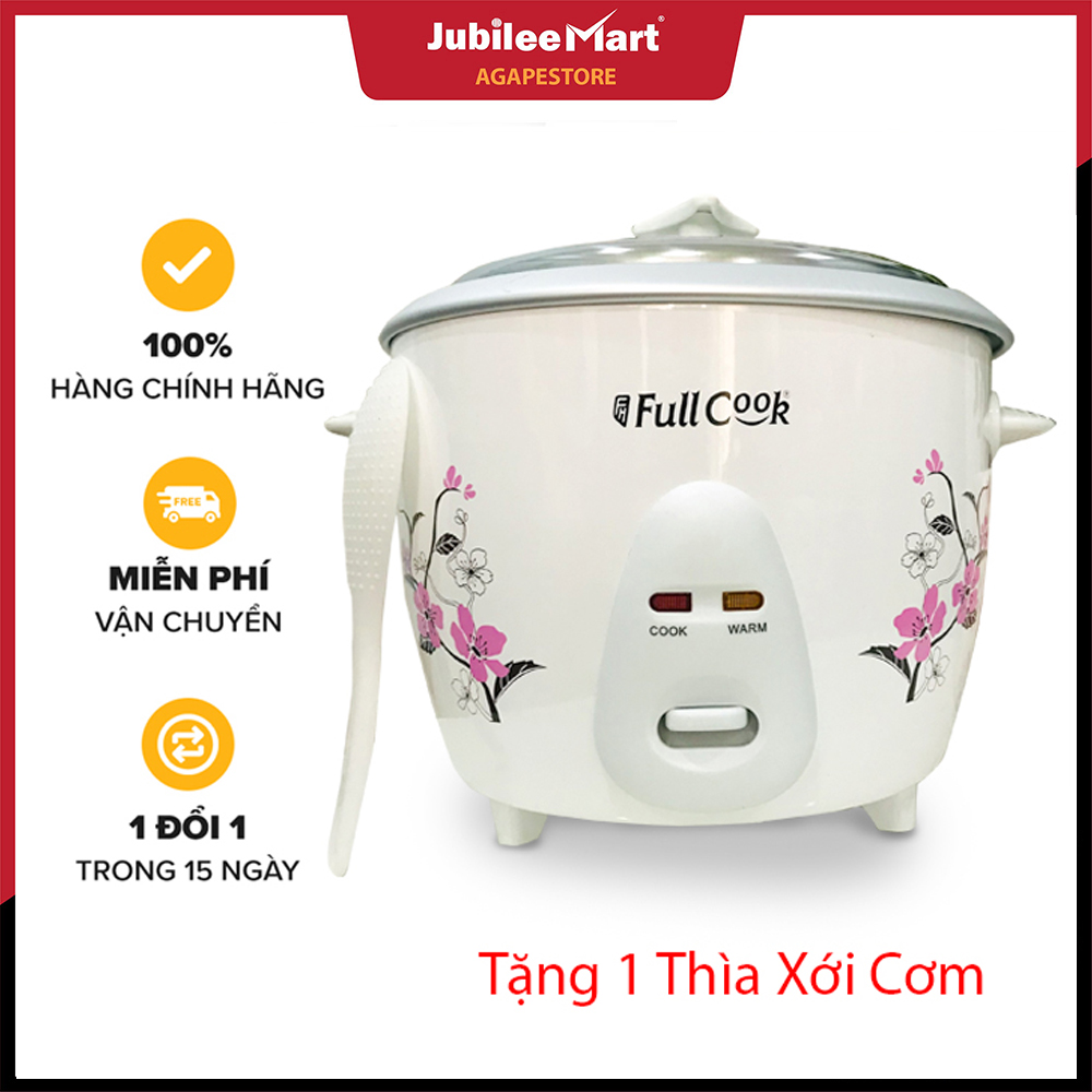 [Voucher 7% Max 800K] Nồi Cơm Điện FullCook - 2.5 Lít Chống dính nắp rời tặng 1 muỗng xới cơm - Bảo hành 12 Tháng