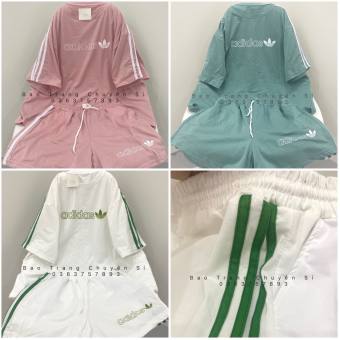 Set Cộc Đùi Nữ - Bộ Đồ Quần Short Áo Thun Tay Lỡ Form Rộng Ulzzang Hot- Bộ Đùi Thể Thao