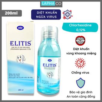 Nước súc miệng họng Elitis Chlorhexidine 012% Chai 200ml