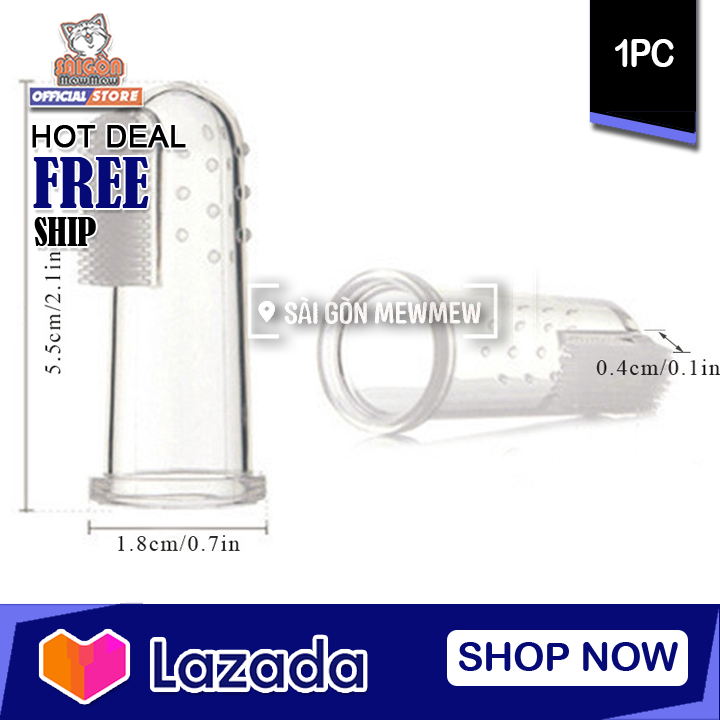 Bàn chải đánh răng silicone cho thú cưng