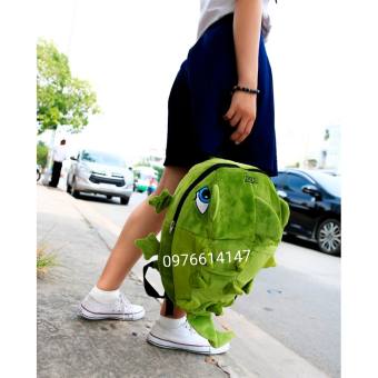 Balo con khủng long màu xanh rêu dễ thương