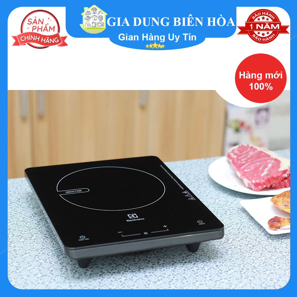Bếp điện từ đơn· Electrolux ETD29KC -TRƯNG BÀY 99%-công suất 2000W-Bảng điều khiển:Cảm ứng-Loại nồi nấu:Chỉ sử dụng loại nồi có đế nhiễm từ Tính năng an toàn:Tự ngắt khi bếp nóng quá tải