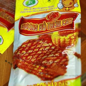 sỉ 1 bịch 50 gói snack bò miếng thơm cay
