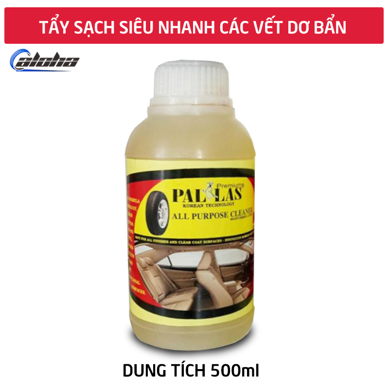 [HCM]Dung dịch tẩy rửa đa năng Pallas 500ml nước tẩy làm sạch nhanh ghế da simili nội thất xetaplo lốp xe hơi ô tô xe khách_P-0503