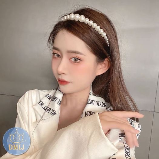 Bờm tóc ngọc trai nhân tạo nhiều mẫu cài tóc phong cách hàn quốc