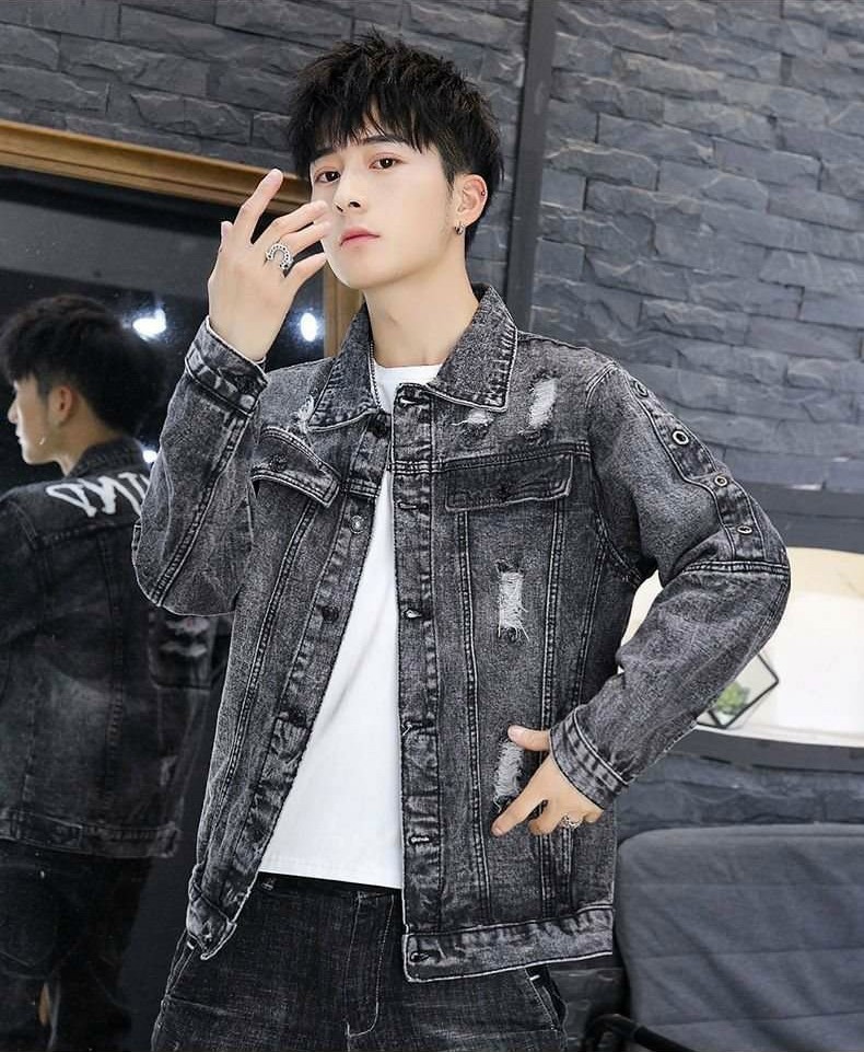 ÁO KHOÁC JEAN NAM MÀU XÁM CAO CẤP CỰC CHẤT - MEN LÌ MẶC LÀ MÊ (hình thật do shop tự chụp) THỜI TRANG MENSHOPPS K119