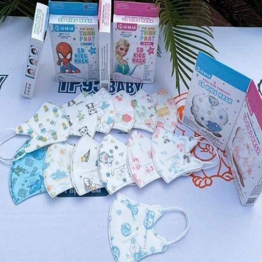 Hộp 50c Khẩu trang trẻ em 5D Mask cho bé 1-4 tuổi