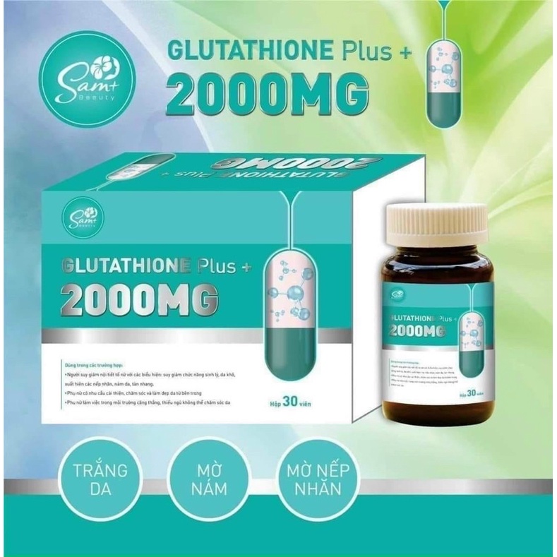 Viên uống glutathione 2000mg - chính hãng - hộp 30 viên