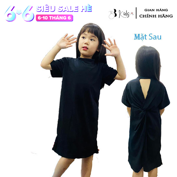 Váy xuông, xoắn lưng cá tính bb kids cho bé, chất liệu cotton