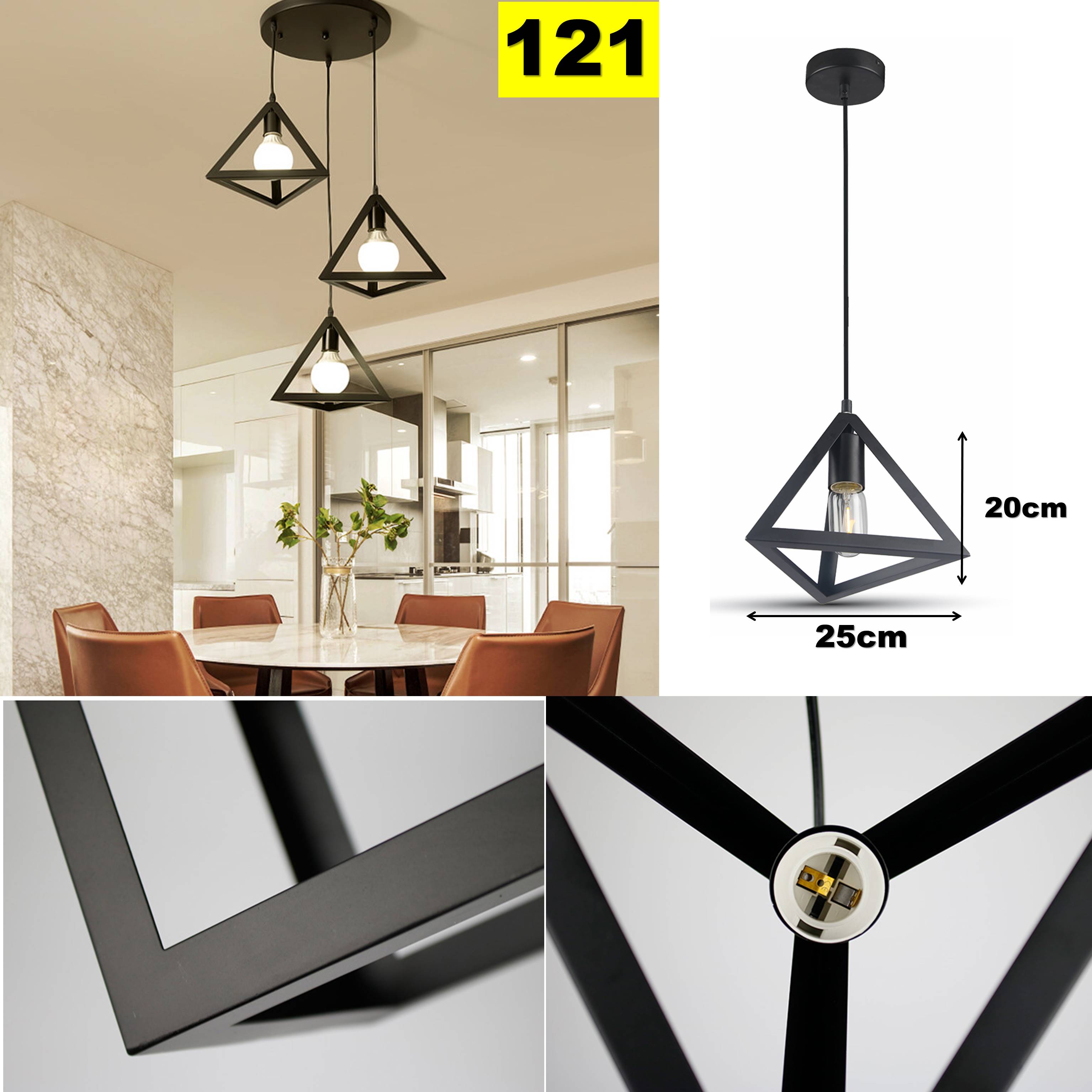 Lampu Gantung Lampu deco Pendant Light Modern Simple Nordic Designer Triangle Cube
