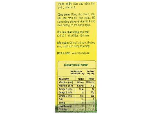 Dầu đậu nành tự nhiên Coba chai 2L