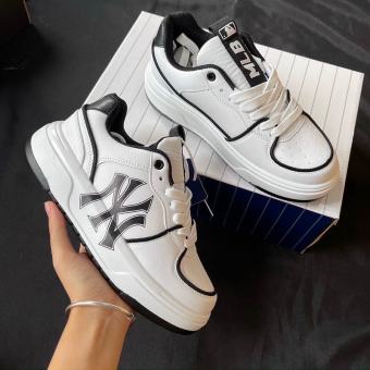 Giày thể thao MLB chunky liner NY , giầy sneaker mlb chữ NY độn đế hàn quốc tôn dáng chuẩn S.C