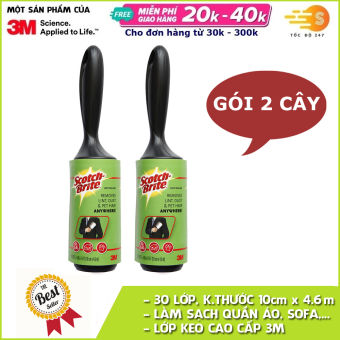 Cây lăn bụi siêu dính loại lớn 30 lớp Scotch-Brite 3M 836R-30 - Tốc độ 247 30 lớp làm sạch quần áo sofa hàng 3M cao cấp