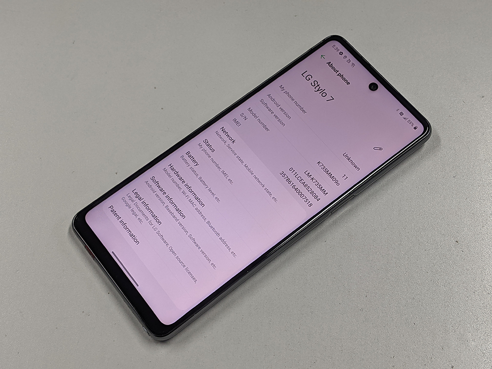 โทรศัพท์มือถือ LG Stylo 7 K735MM Octa-core หน้าจอ 6.8 นิ้ว แรม 4GB รอม 64GB กล้องหลัง 20MP ซิมเดียว 4000mAh สมาร์ทโฟน Android สแกนลายนิ้วมือ