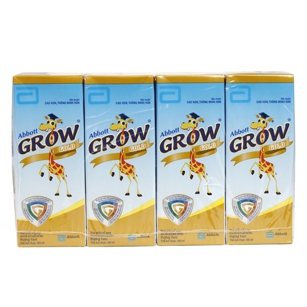 Thùng Thực phẩm bổ sung sữa tiệt trùng Abbott Grow Gold hương vani 180ml