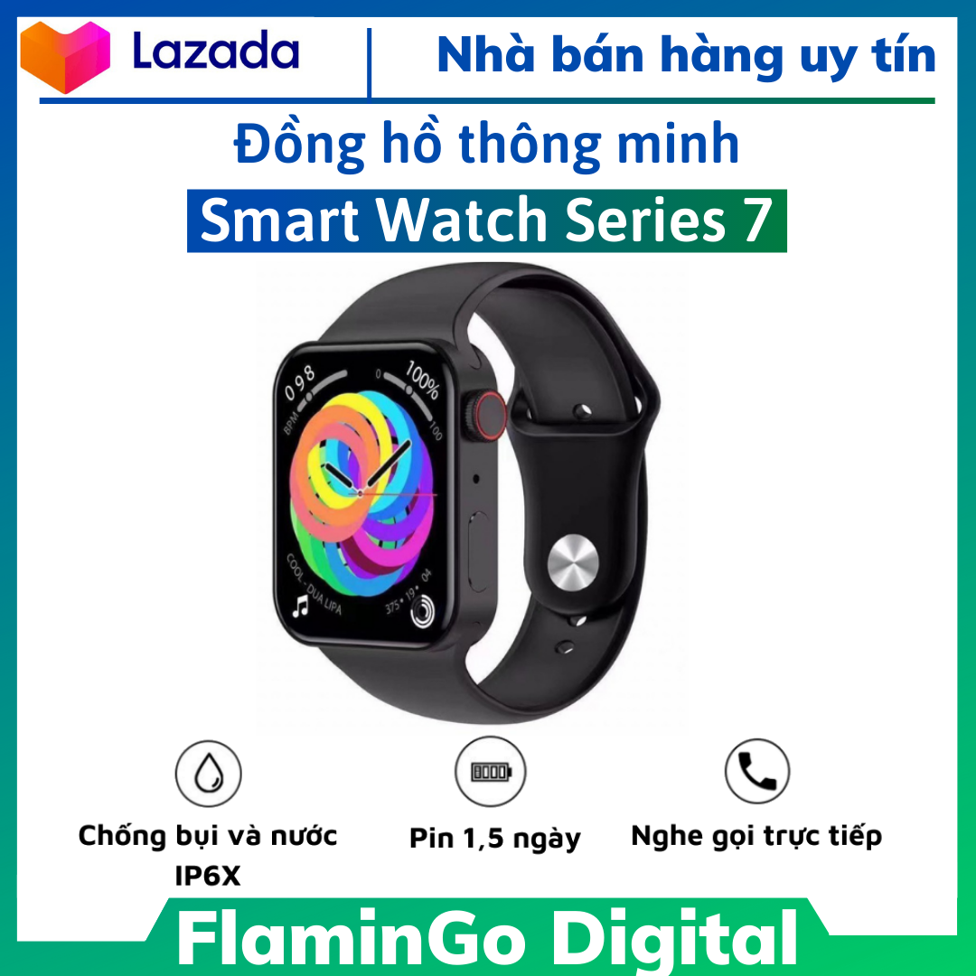 Đồng Hồ Thông Minh Smath Watch Series 7 Năm 2021. Màn To, Viền Siêu Mỏng, Cạnh Vuông Sang Trọng. Nghe Gọi Trực Tiếp, Đọc Tin Nhắn, ZaLo, Đo Nhịp Tim, Nồng Độ Oxi, Huyế Áp, Calo, Bước Nhảy, Chống Nước. Hàng Xách Tay