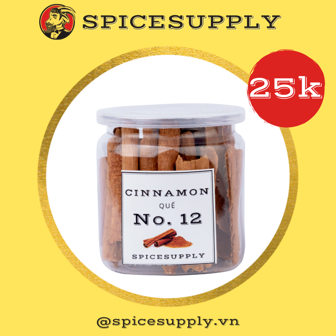 Hũ 60g cinnamon sticks - ống quế spicesupply việt nam yên bái thanh cạo vỏ ống sáo