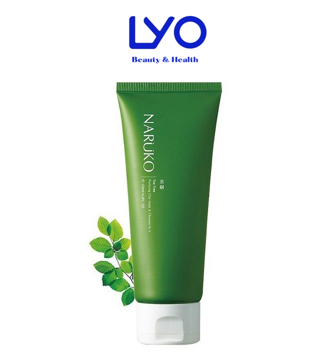 [GIẢM 5% ĐƠN 129K]Sữa Rửa Mặt Tràm Trà Làm Sạch Sâu Naruko Tea Tree Purifying Clay Mask And Cleanser 120g Lyo.vn