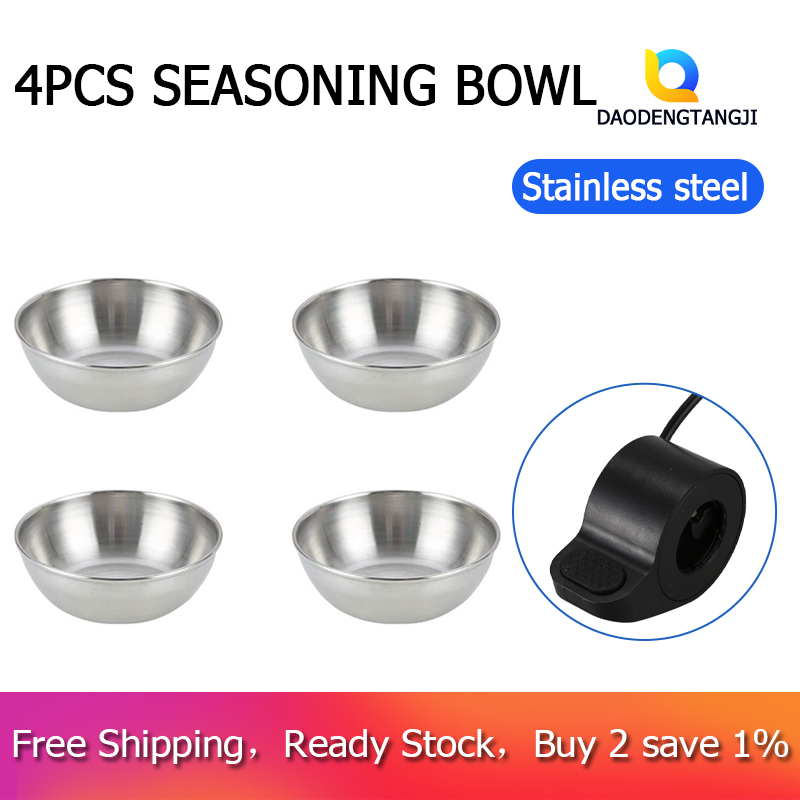 Sl Stainless Steel Sauce Dishes Round Seasoning Sushi Dipping Bowl