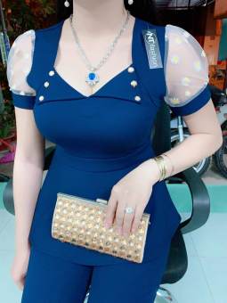 set đồ bộ nữ kiểu đẹp chất liệu thun cát hàn