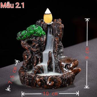 Thác khoi' trầm hương đốt nụ trầm hương khói ngược, tháp xông trầm thay cho lư xông trầm [tặng 10 nụ trầm]