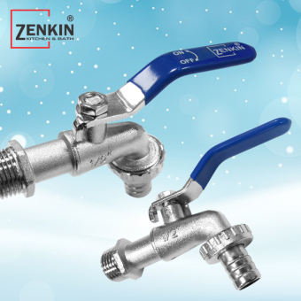 Vòi vườn hợp kim tay inox Zenkin ZK0706
