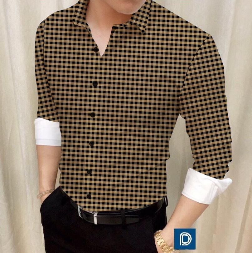 [HCM]ÁO SƠ MI NAM TAY DÀI SỌC CARO VUÔNG NAM TÍNH IN 3D SẮC NÉT KHÔNG PHAI VẢI KATE CO GIÃN MỊN THOÁNG MÁT THẤM HÚT MỒ HÔI TỐT (TỪ 40-95KG)