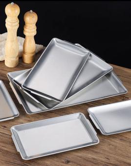 Đĩa Inox Hàn Quốc, khay Inox Hàn Quốc hình chữ nhật Đựng thực phẩm