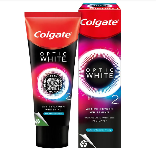 Colgate Optic White O2 Active Oxygen Whitening Toothpaste Aromatic Menthol (85g)