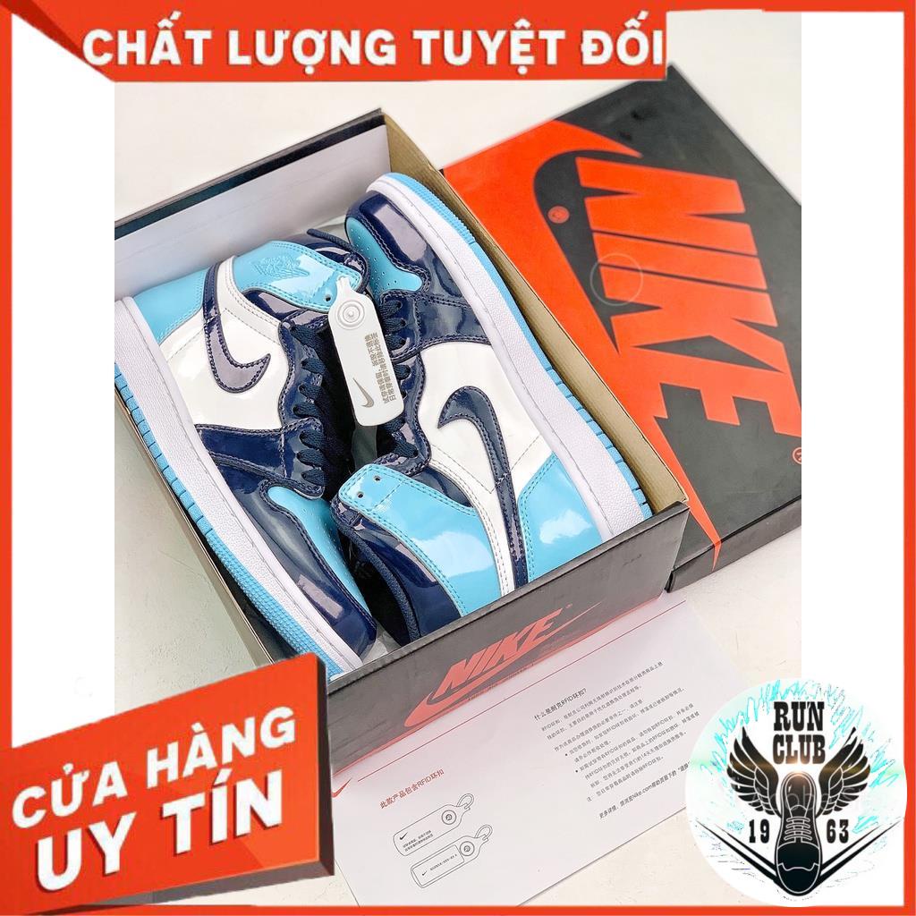 [VIDEO ẢNH THẬT+HỘP BẢO VỆ+FREESHIP] giầy thể thao Jordan 1 Retro High OG UNC Patent Xanh Dương  thời trang nam nữ