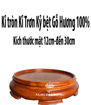Kỷ tròn-Đôn tròn gỗ-Đế bát hương gỗ hương đế bát hương cao 6cm mặt 12,14,16,18,20,22,24,26,28,30