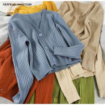 Áo len 3 khuy dài tay- áo cardigan nữ