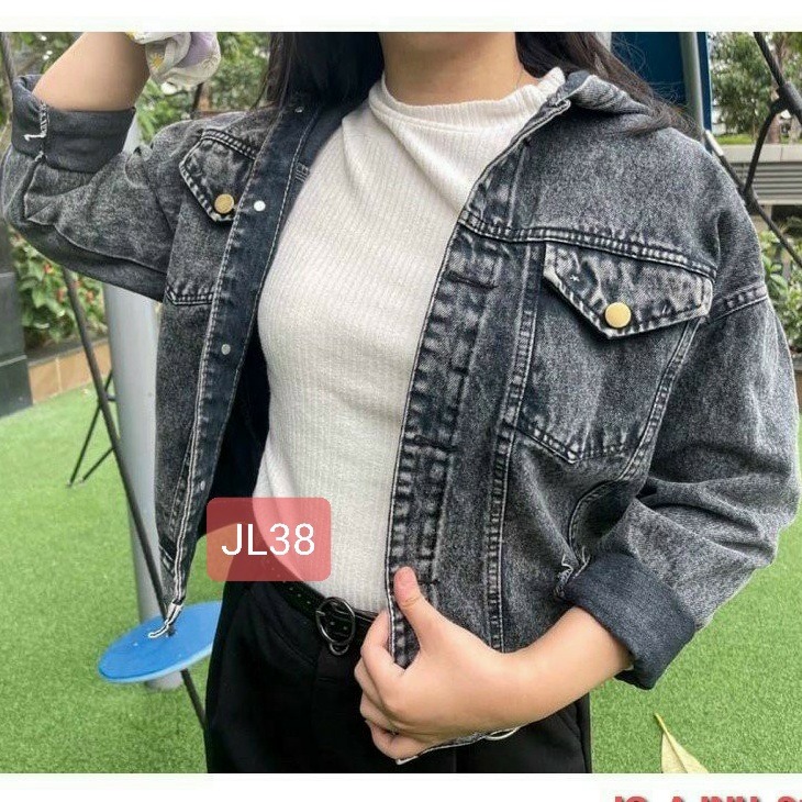 Áo khoác jean nữ rừng bạch dương - suga93 chất ngất form vừa dưới 58kg