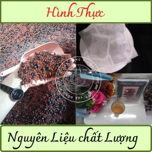 Trà Gạo Lứt Đậu Đen, 40 Túi Lọc, Giảm Cân, Đẹp Da, Trẻ Lâu, Tra Dong Y Viet