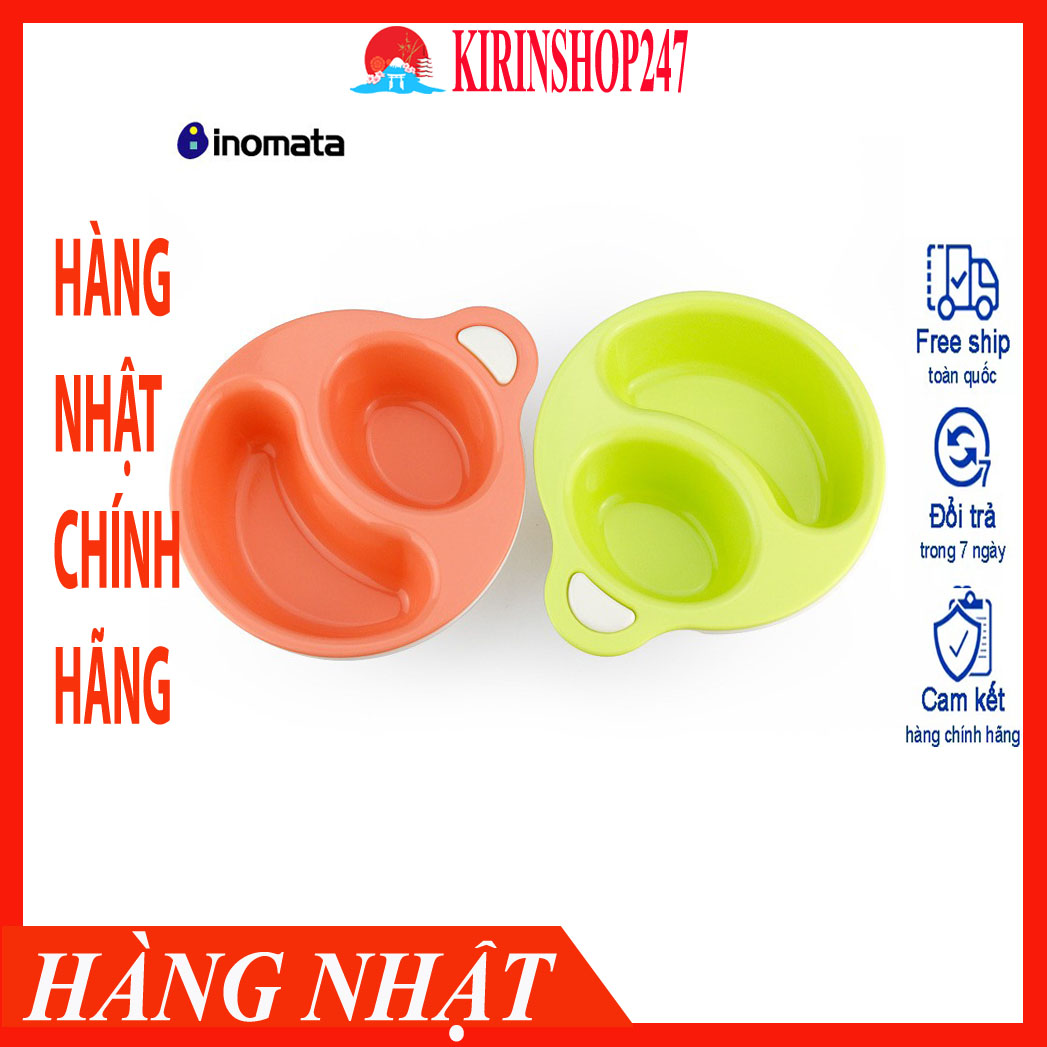 Bát ăn dặm chia ngăn cho bé inomata Hàng Nội Địa Nhật