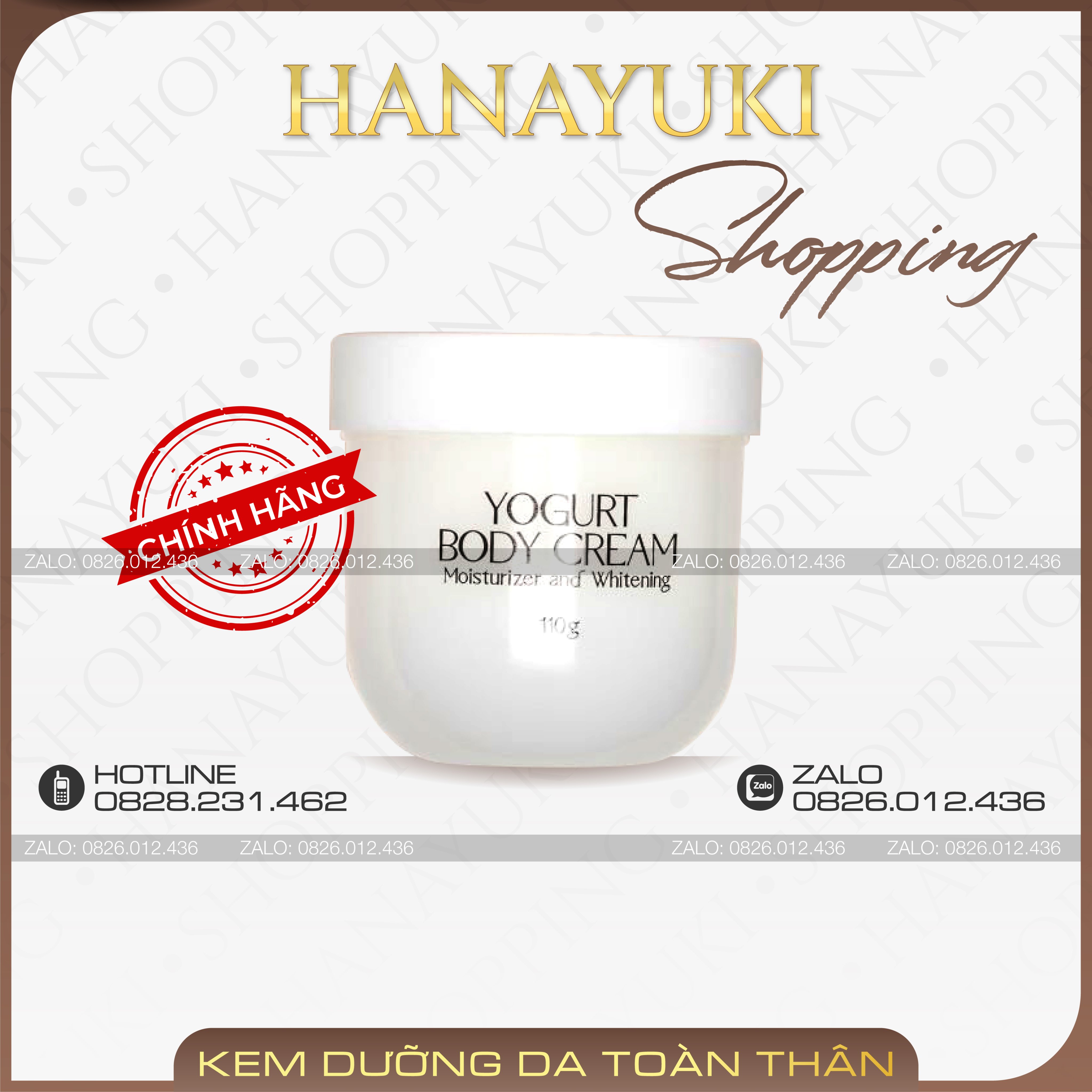 [HCM]Kem Body Sữa Chua Hanayuki