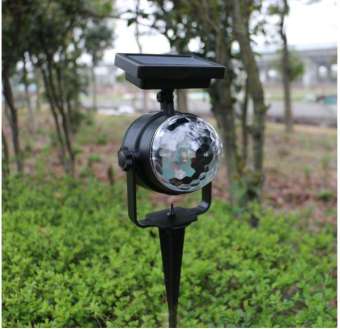 Đèn Cầu Led Nhiều Màu, Đèn Led Mini Xoay Tròn, Đèn Led Năng Lượng Mặt Trời, LED Cầu