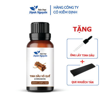 Tinh dầu Quế nguyên chất 20ml, thơm phòng, đuổi côn trùng, khử mùi hôi - Thảo dược Hạnh Nguyên